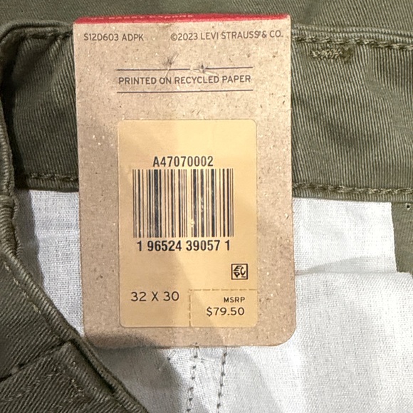 LEVI’S ‘94 BAGGY CARGOS Olive Pants,Size 32. - Picture 11 of 17